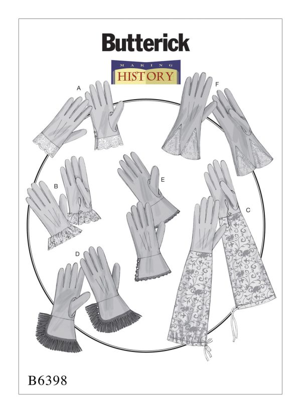 Butterick Sewing Pattern B6398 Misses' Gloves in Six Styles