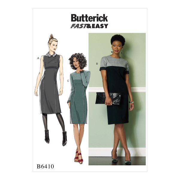 Butterick Sewing Pattern B6410 Misses'/Miss Petite Paneled Dresses with Yokes