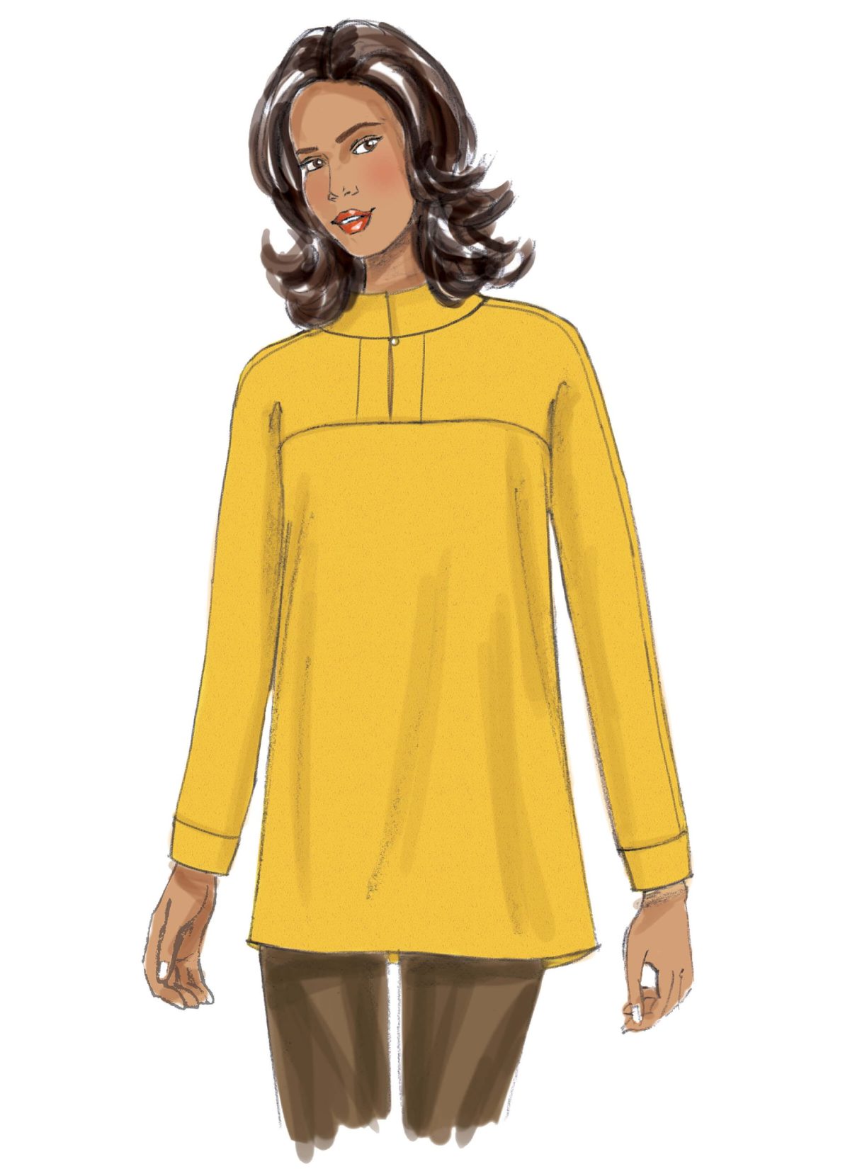 Butterick Sewing Pattern B6416 Misses' Button-Closure Tunics with Yokes