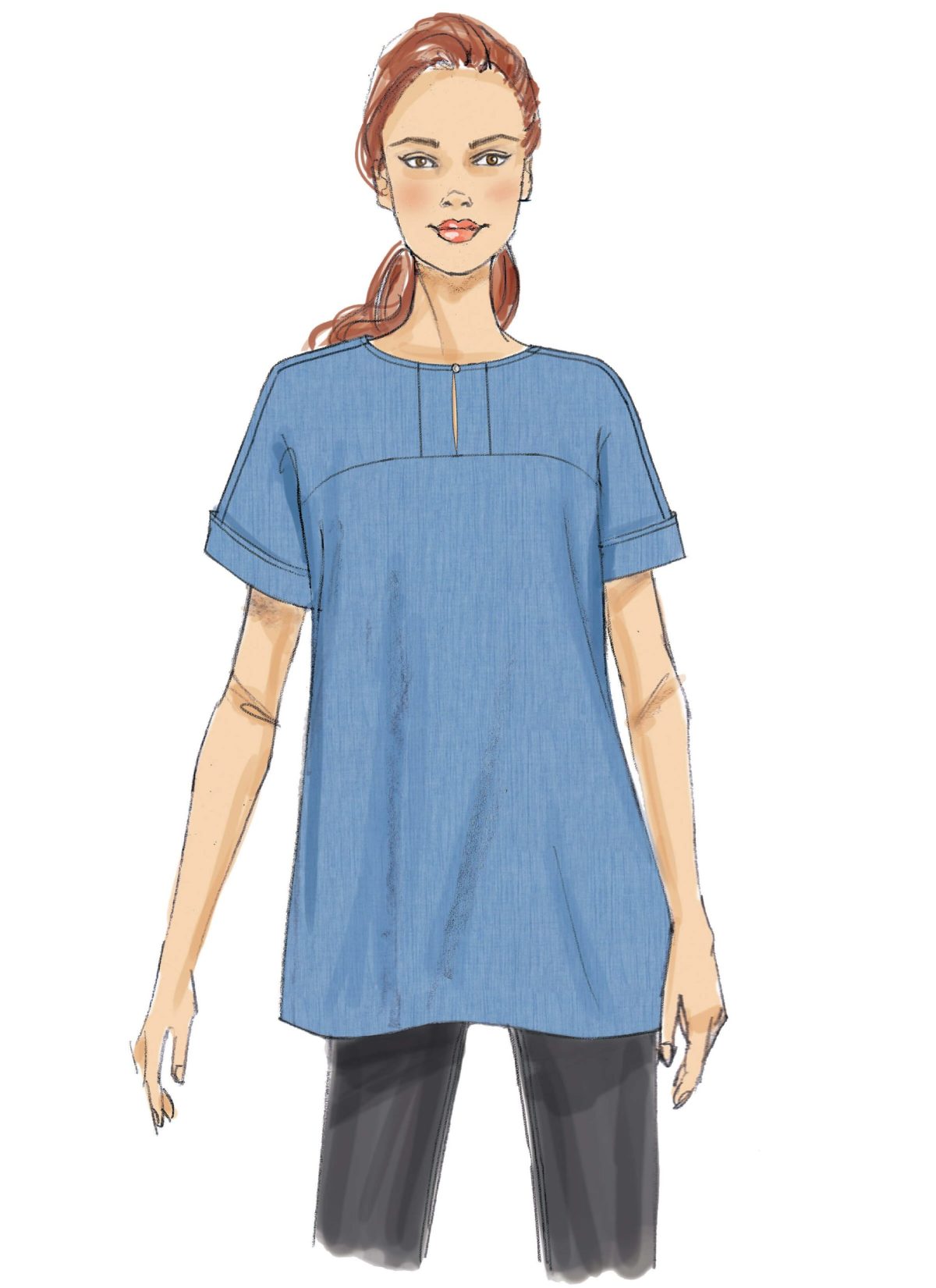 Butterick Sewing Pattern B6416 Misses' Button-Closure Tunics with Yokes
