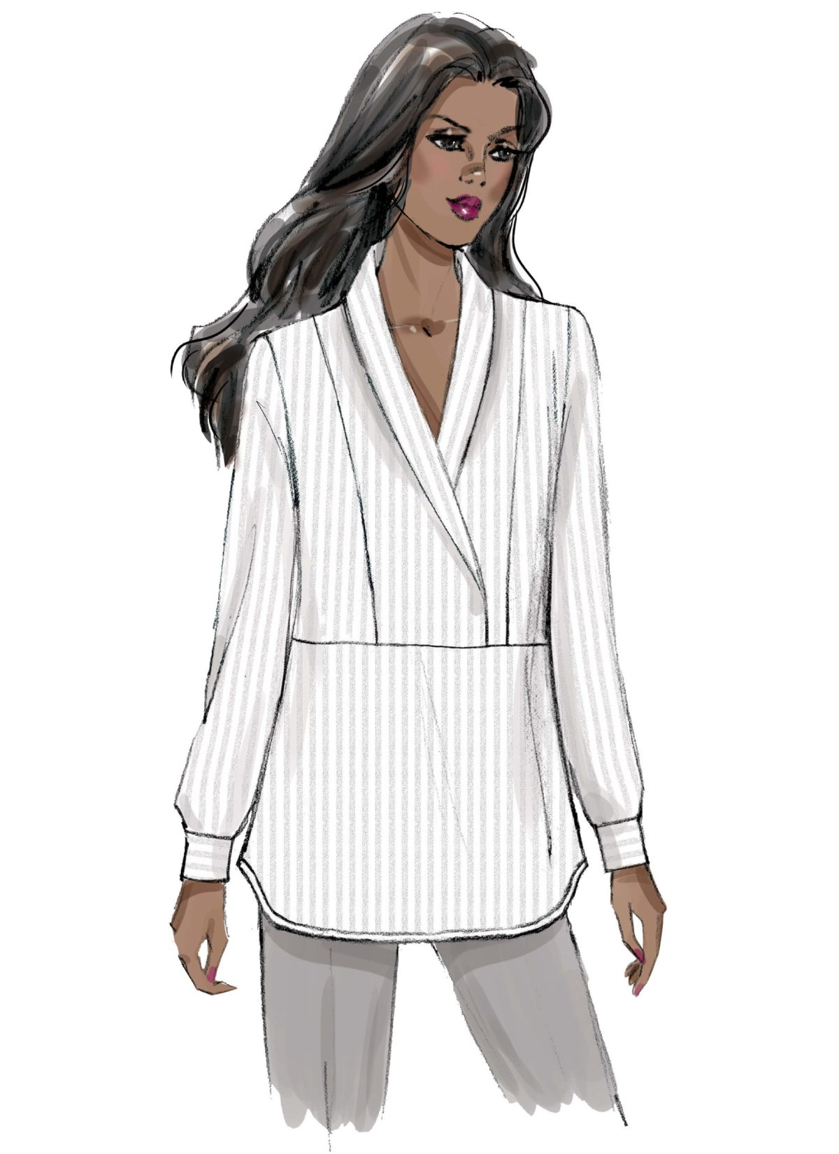 Butterick Sewing Pattern B6417 Misses' Surplice, Paneled Tops