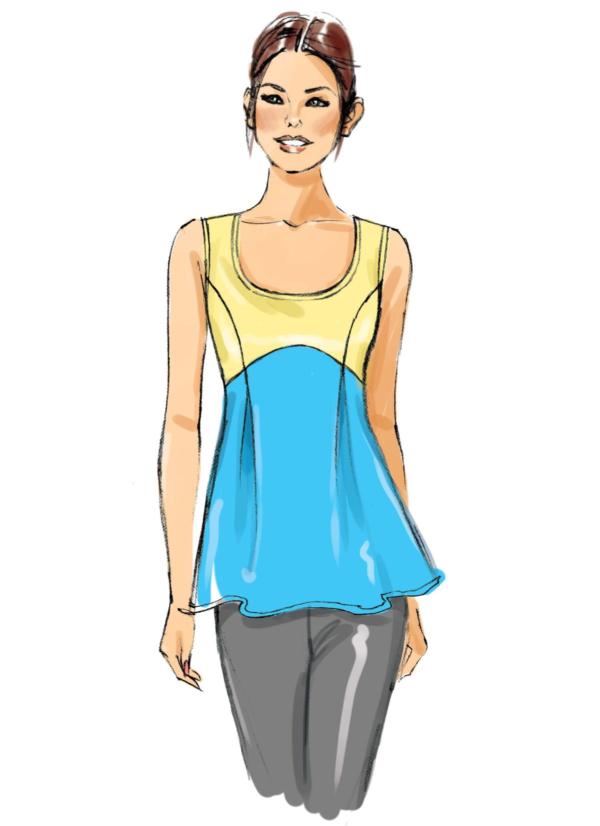 Butterick Sewing Pattern B6458 Misses' Pullover, Paneled Tops