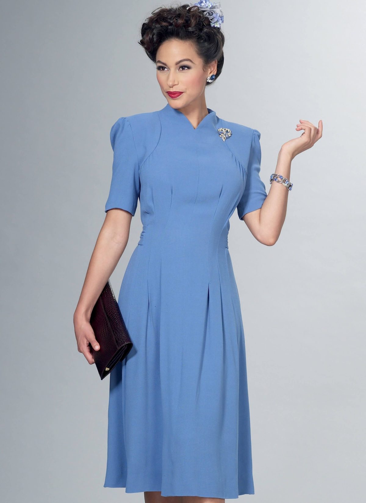 Butterick Sewing Pattern B6485 Misses' Dresses with Shoulder and Bust Detail, Waist Tie, and Sleeve Variations