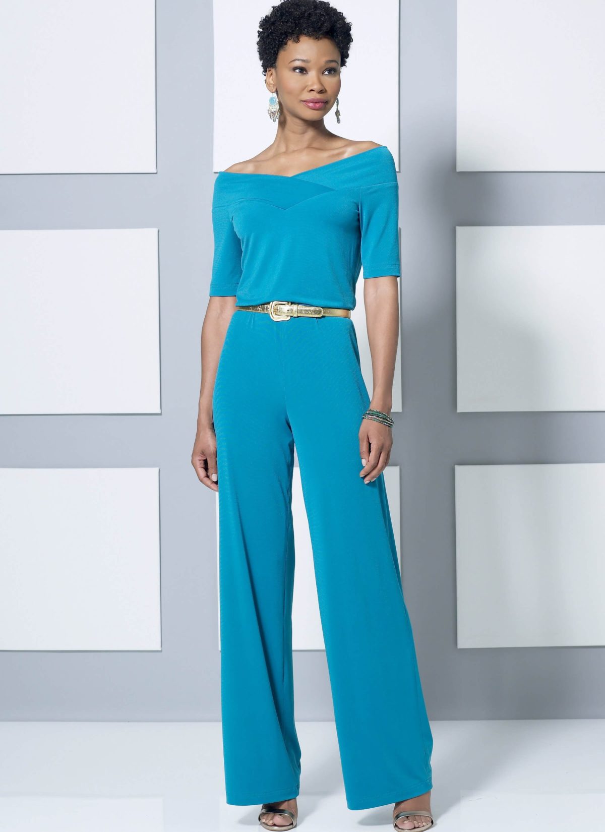 Butterick Sewing Pattern B6495 Misses' Knit Off-the-Shoulder Top, Dress and Jumpsuit, Loose Jacket, and Pull-On Pants