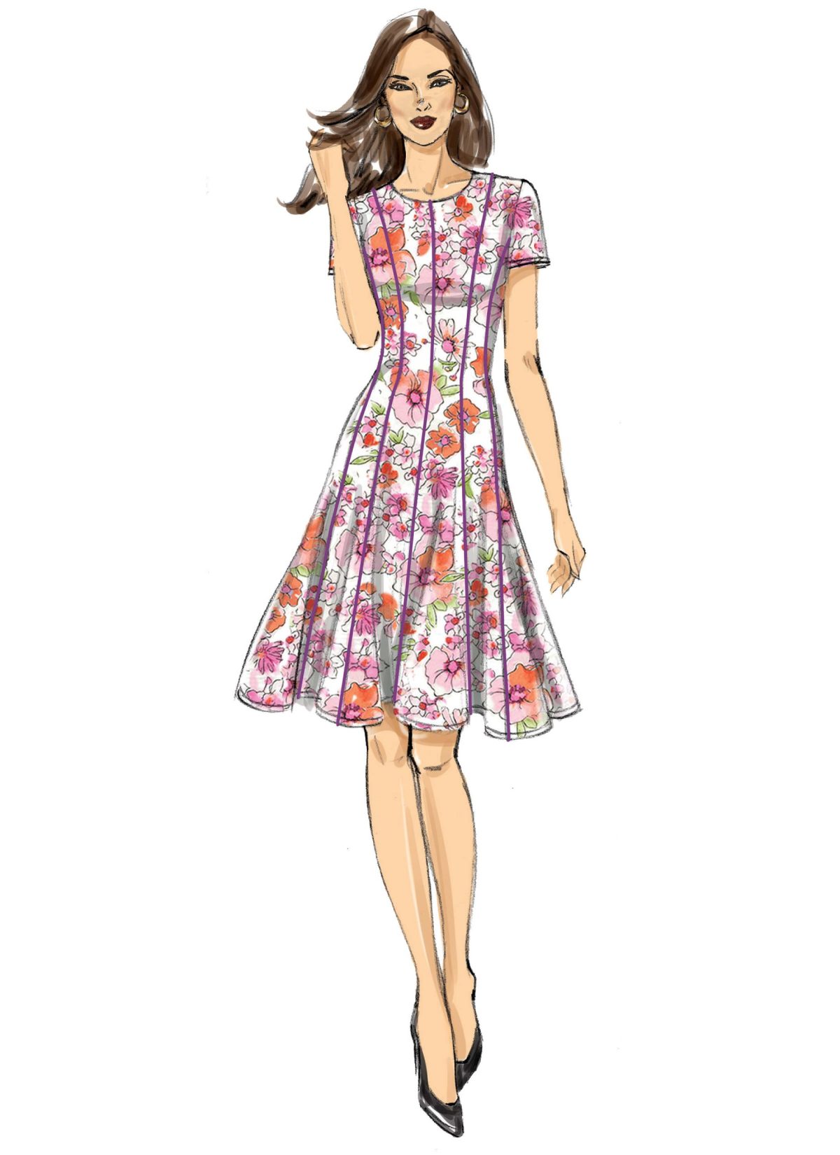 Butterick Sewing Pattern B6514 Misses'/Miss Petite Paneled Dress