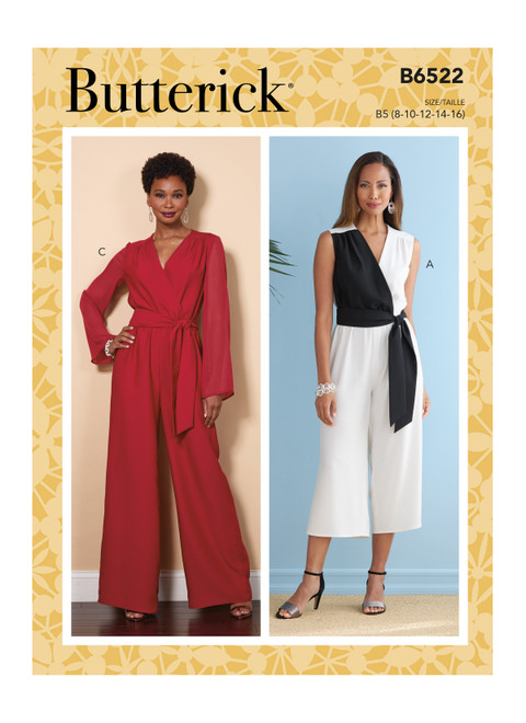 Butterick Sewing Pattern B6522 Misses'/Women's Jumpsuit and Sash