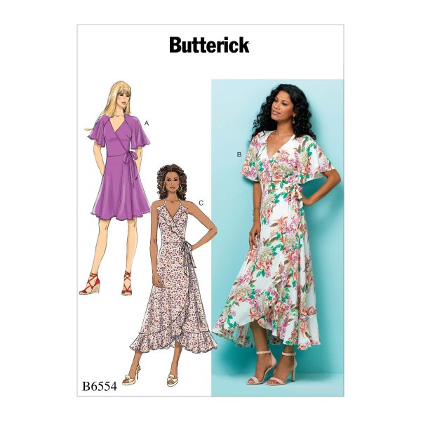 Butterick Sewing Pattern B6554 Misses' Wrap Dresses