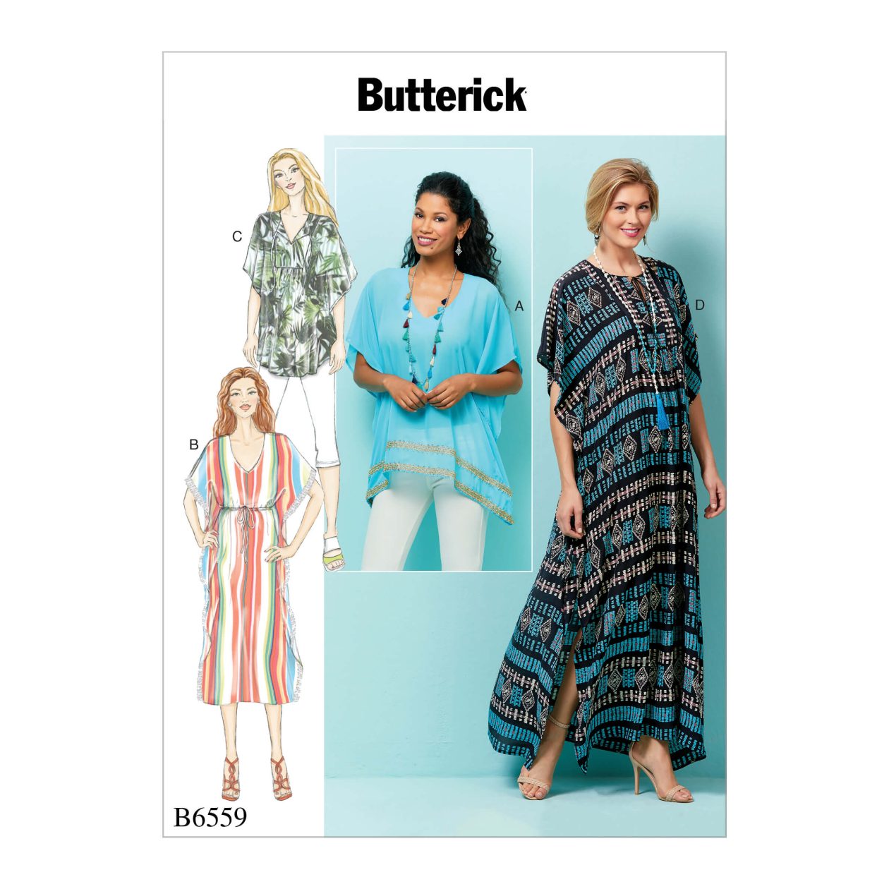 Misses' Top, Tunic and Caftan
