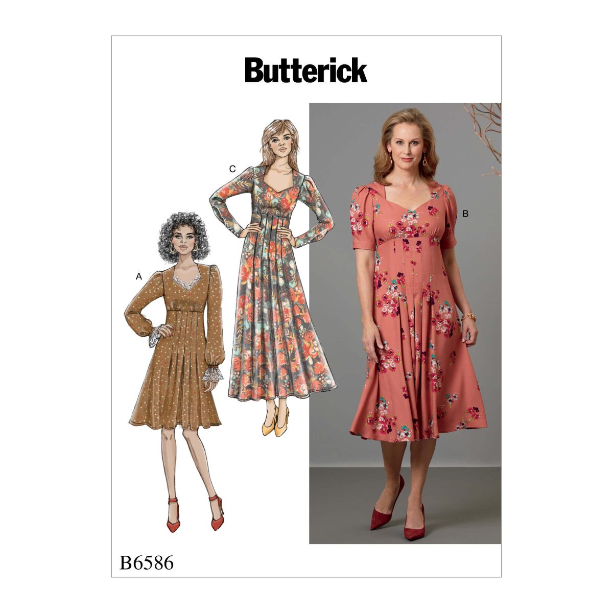 Butterick Sewing Pattern B6586 Misses' Dress
