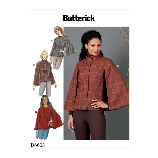 Butterick Sewing Pattern B6603 Misses' Cape