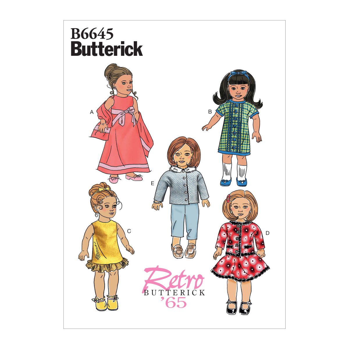 Butterick Sewing Pattern B6645 Clothes For 18" Doll