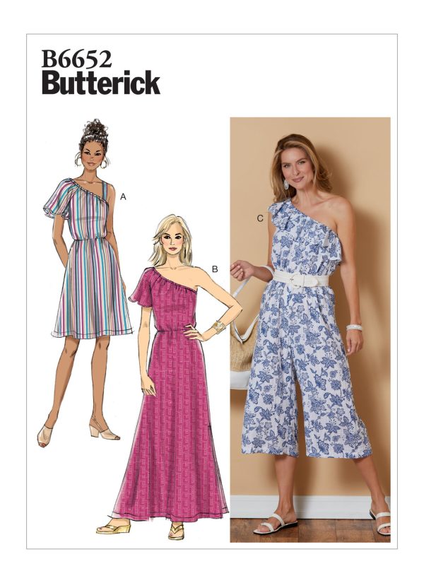 Butterick Sewing Pattern B6652 Misses' Dress and Jumpsuit