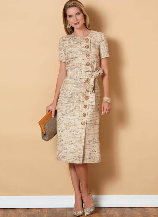 Butterick Sewing Pattern B6655 Misses'/Misses' Petite Dress and Sash