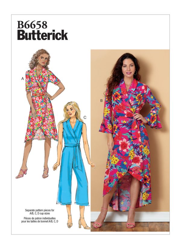 Butterick Sewing Pattern B6658 Misses' Dress, Jumpsuit and Sash
