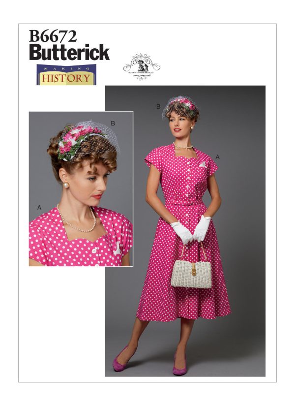 Butterick Sewing Pattern B6672 Misses' Costume and Hat