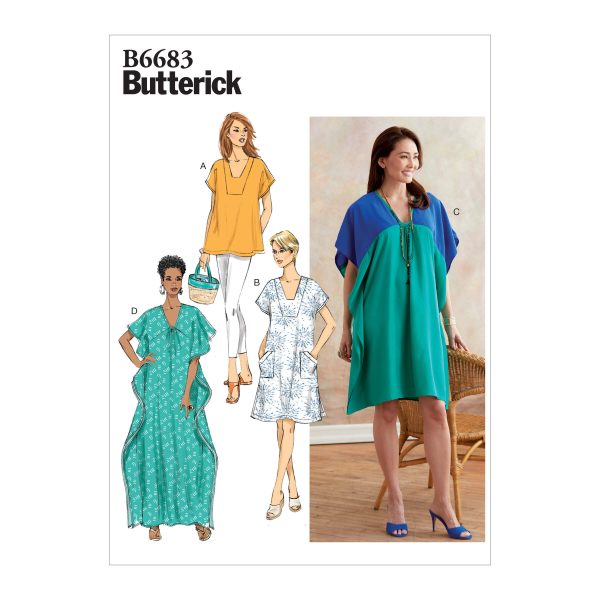 Butterick Sewing Pattern B6683 Misses' Tunic and Caftan