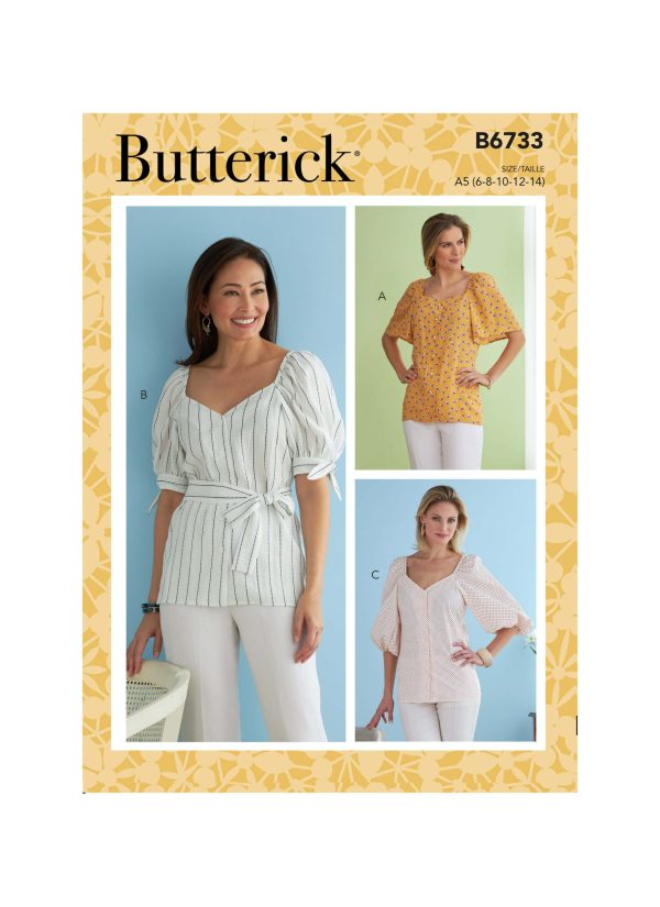 Butterick Sewing Pattern B6733 Misses' Top