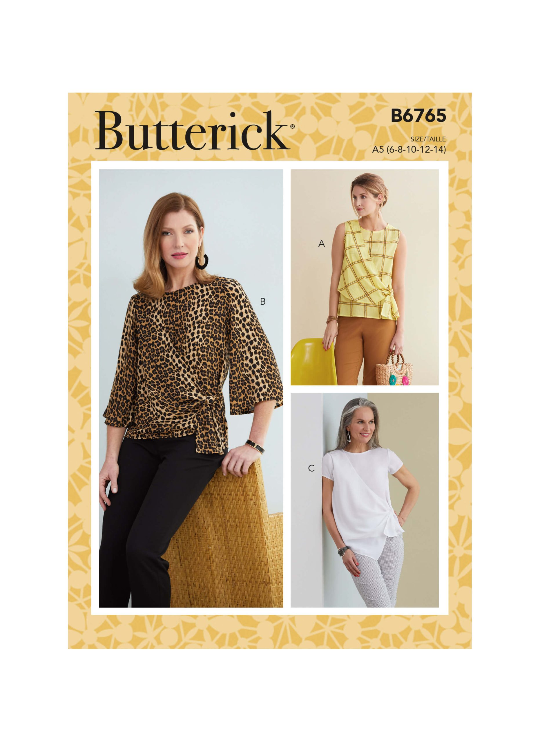 Butterick Sewing Pattern B6765 Misses' Tops - Sewdirect