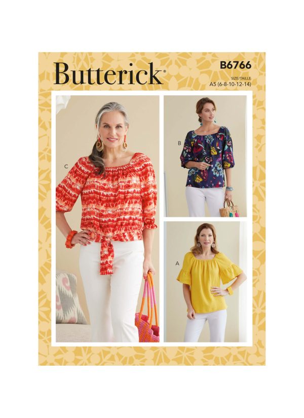Butterick Sewing Pattern B6766 Misses' Tops