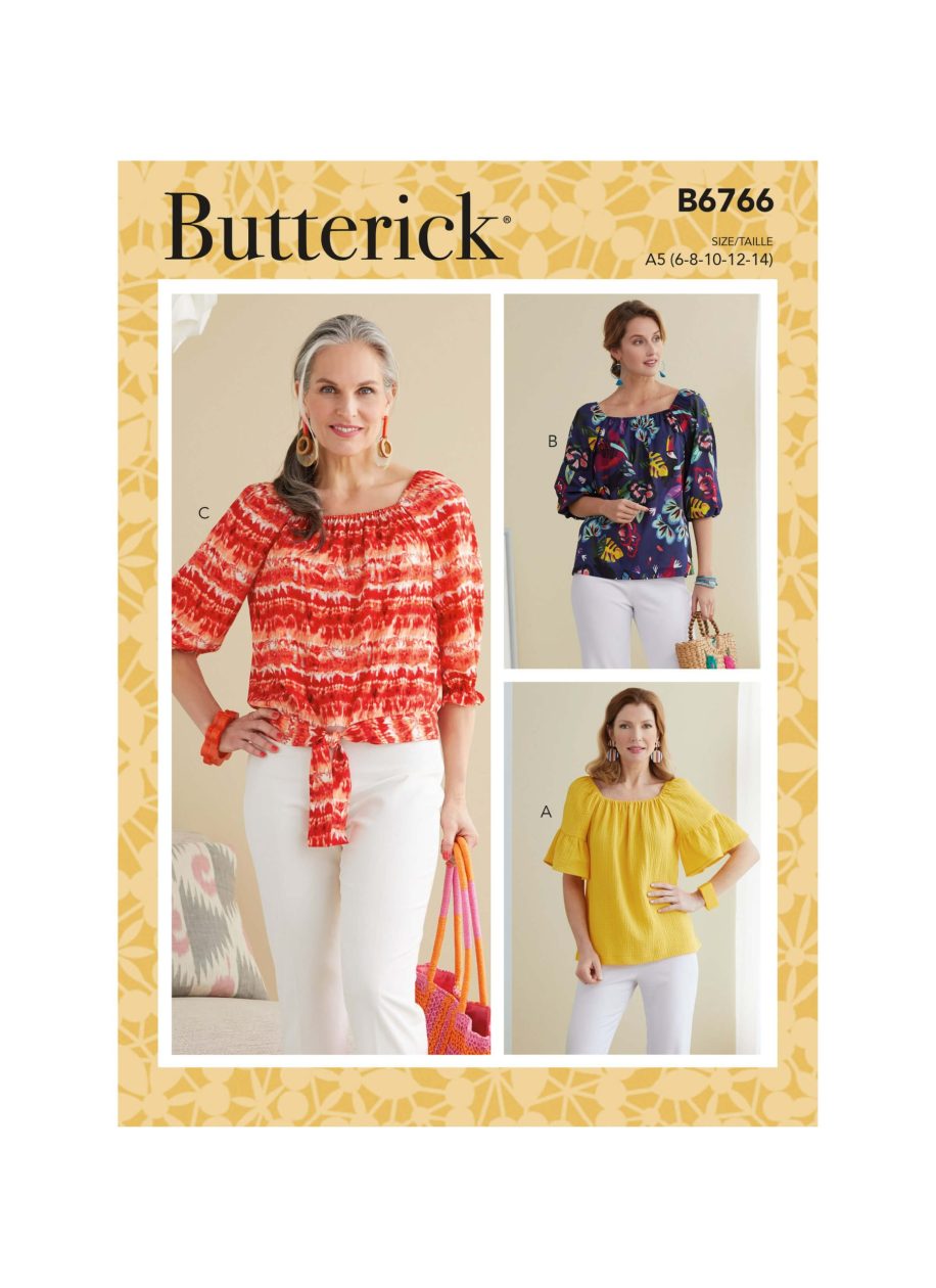 Butterick Sewing Pattern B6766 Misses' Tops - Sewdirect