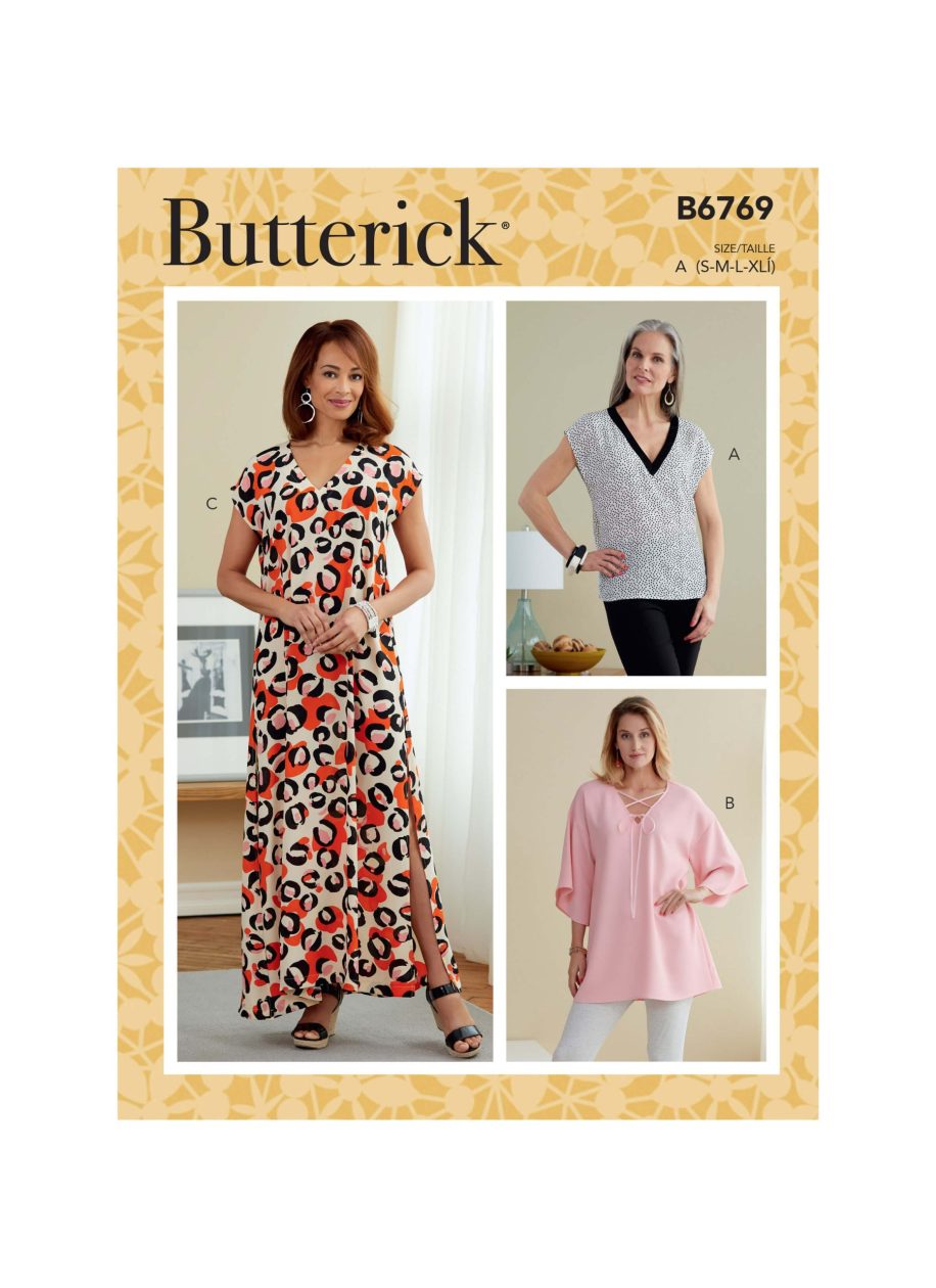 Butterick Sewing Pattern B6769 Misses' Top, Tunic and Caftan