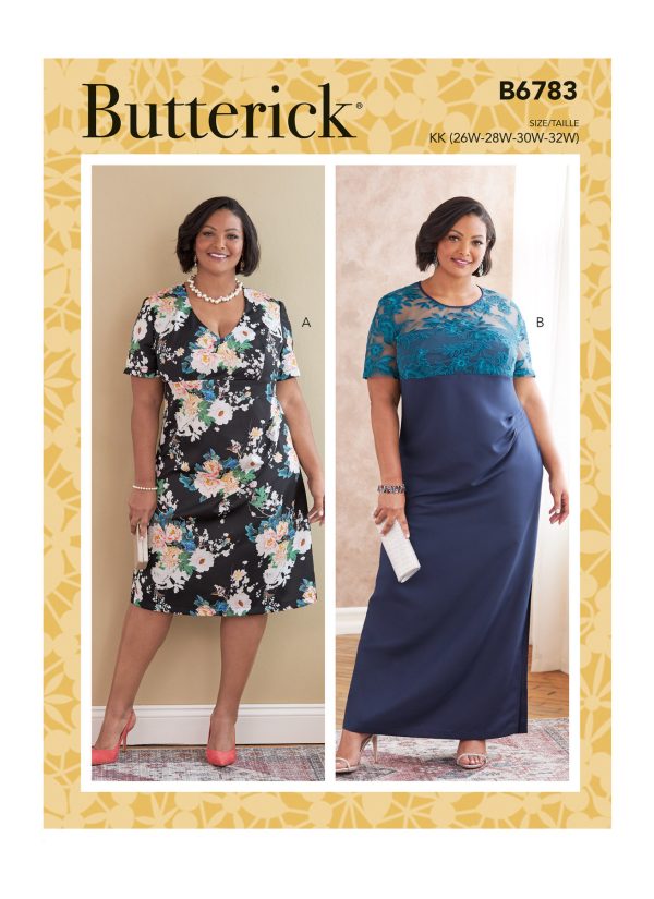 Butterick Sewing Pattern B6783 Women's Dress In C/D, DD Cup Sizes