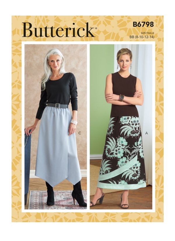 Butterick Sewing Pattern B6798 Misses' & Misses' Petite Gathered-Waist Skirt