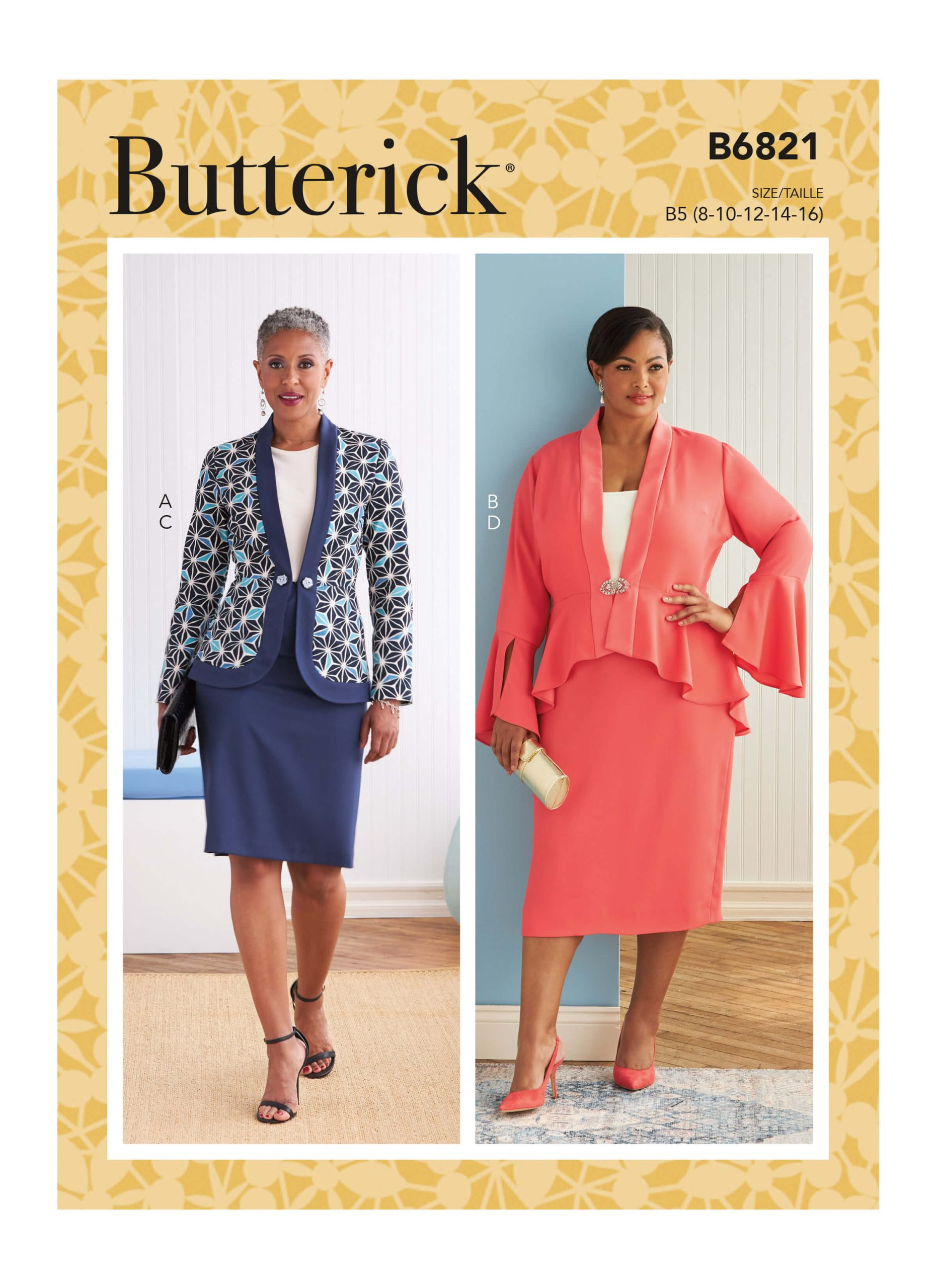 Butterick Sewing Pattern B6821 Misses’ and Women’s Jacket and Skirt