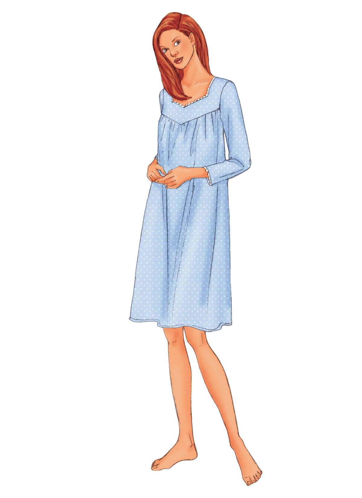 Butterick Sewing Pattern B6838 Misses'/Misses' Petite Nightgown