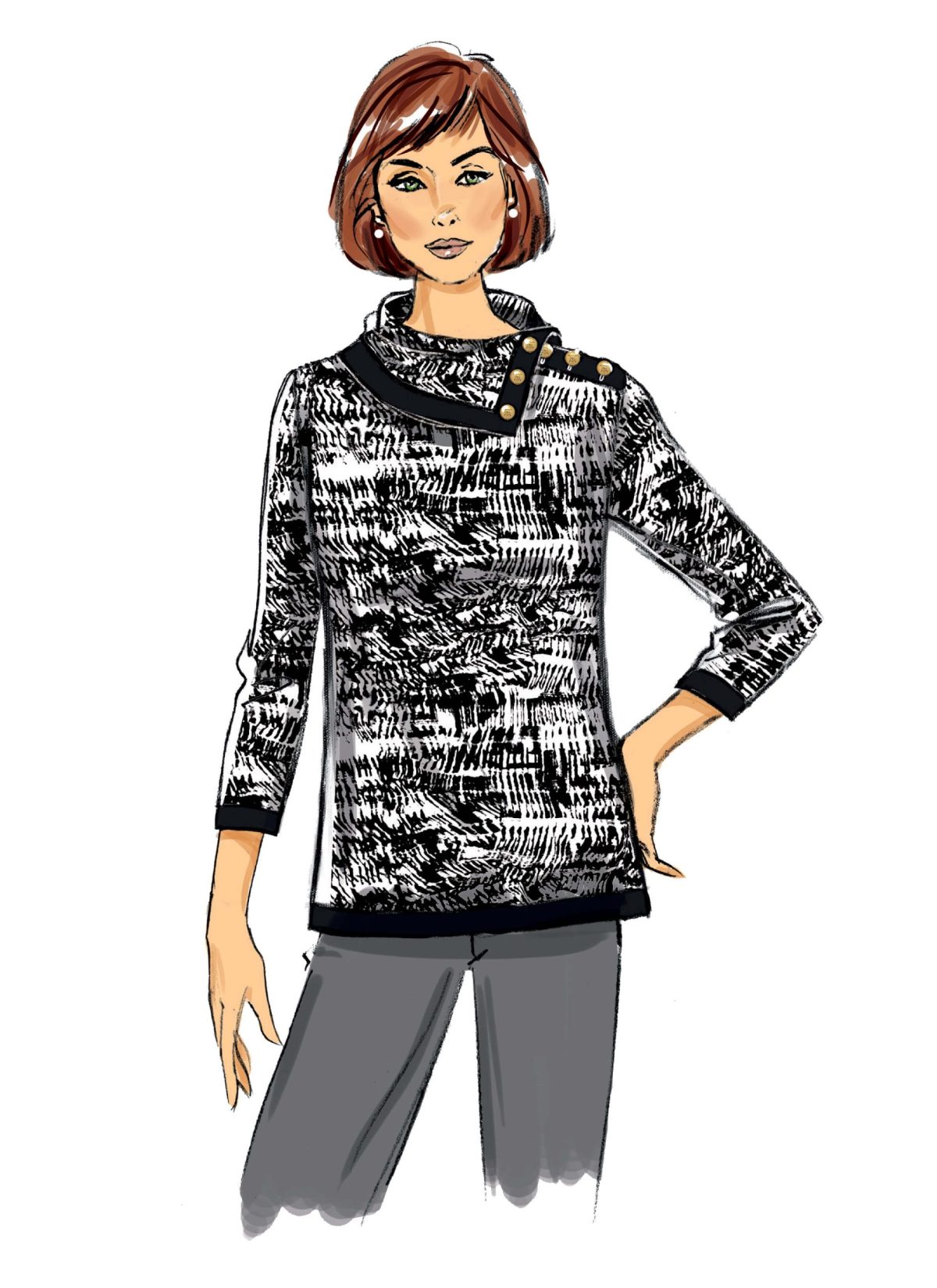 Butterick Sewing Pattern B6857 Misses' Top