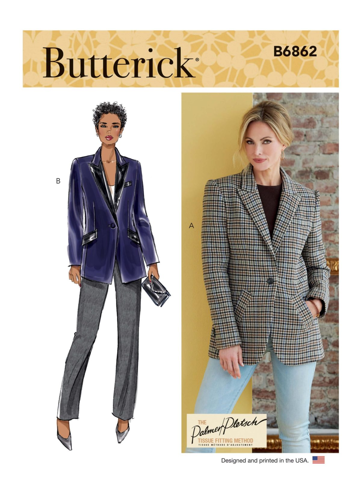 Butterick Sewing Pattern B6862 Misses' Jacket Palmer/Pletsch