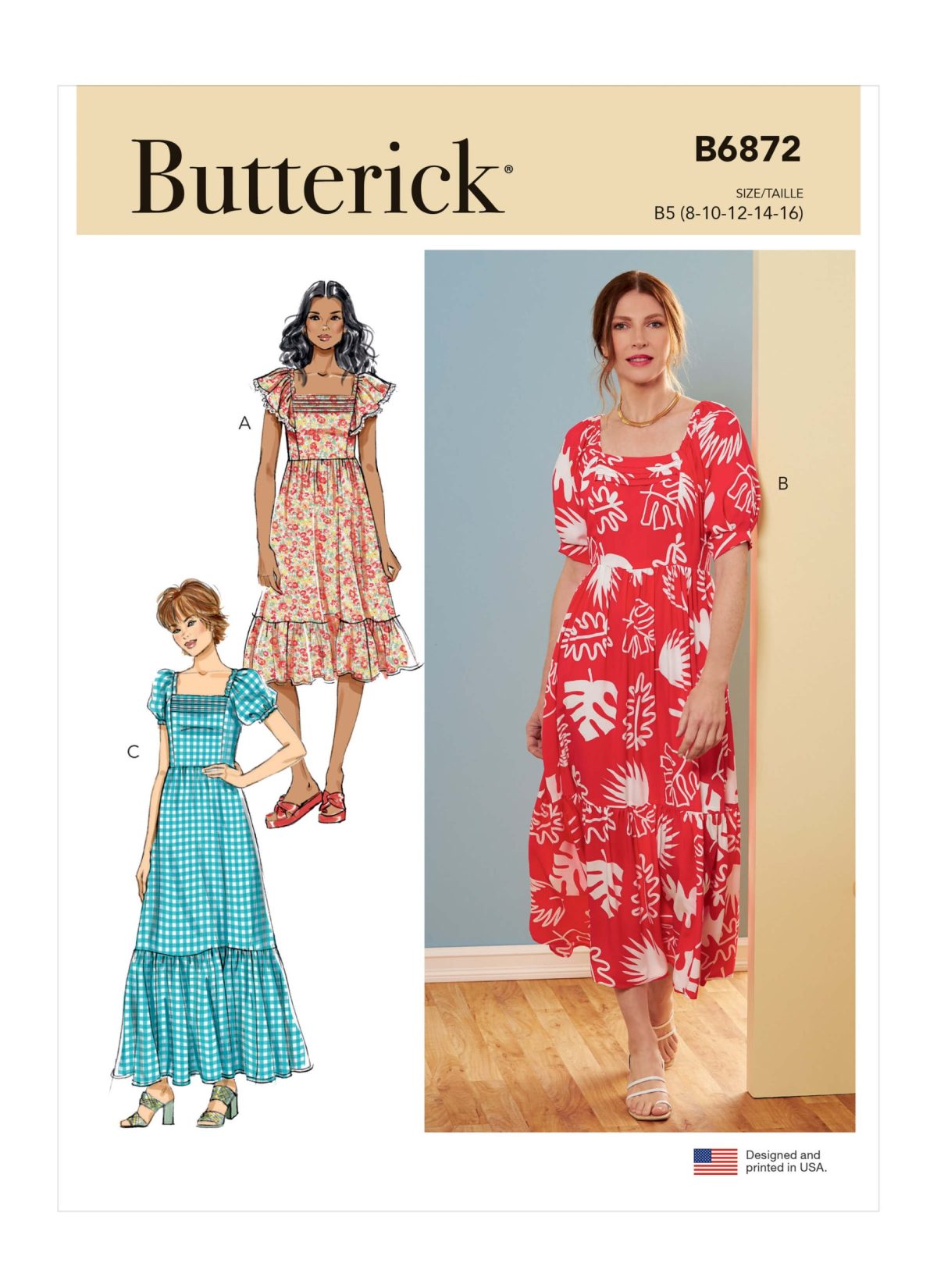 Butterick Sewing Pattern B6872 Misses' Dress