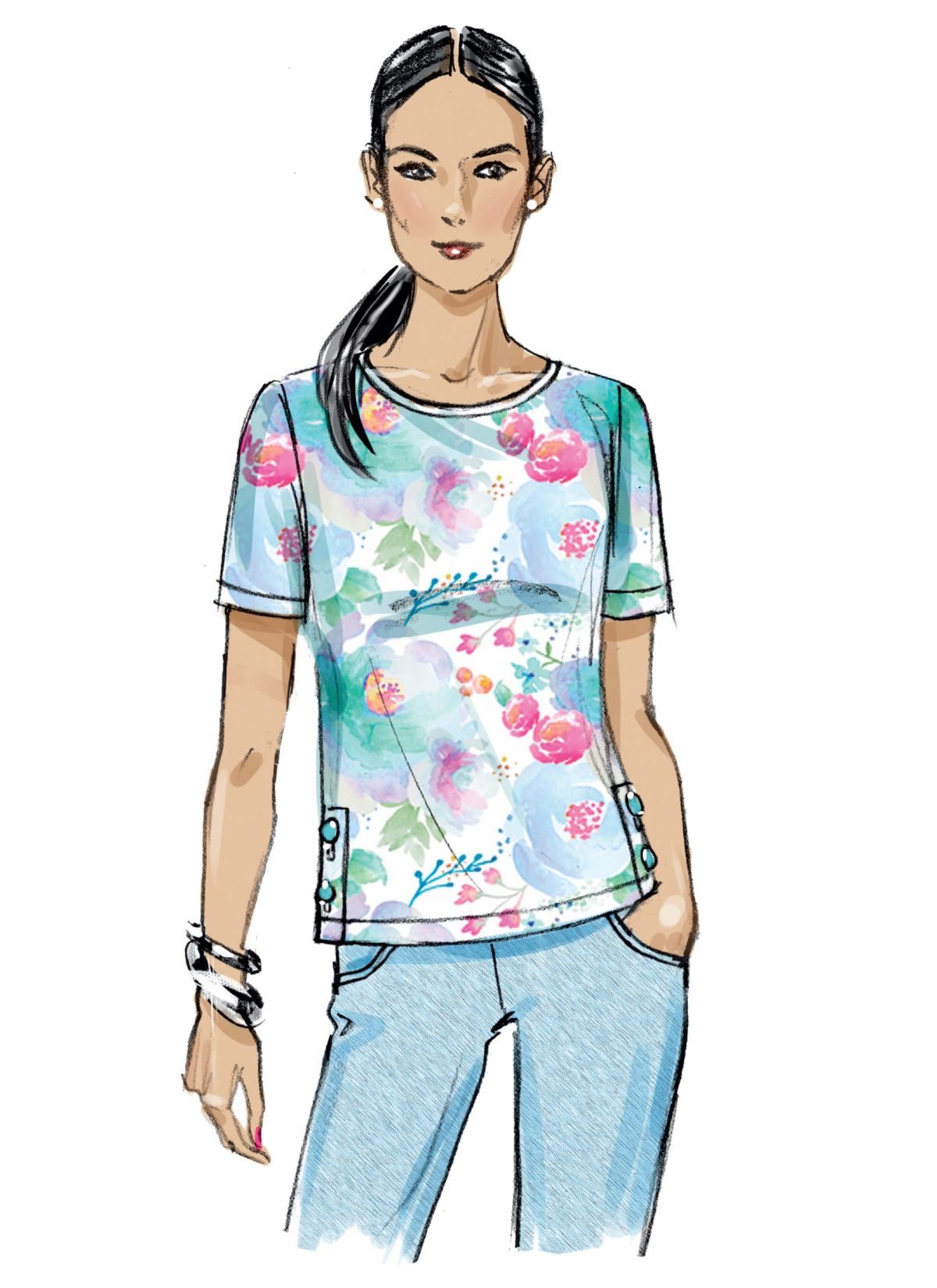 Butterick Sewing Pattern B6874 Misses' Knit Tops - Sewdirect