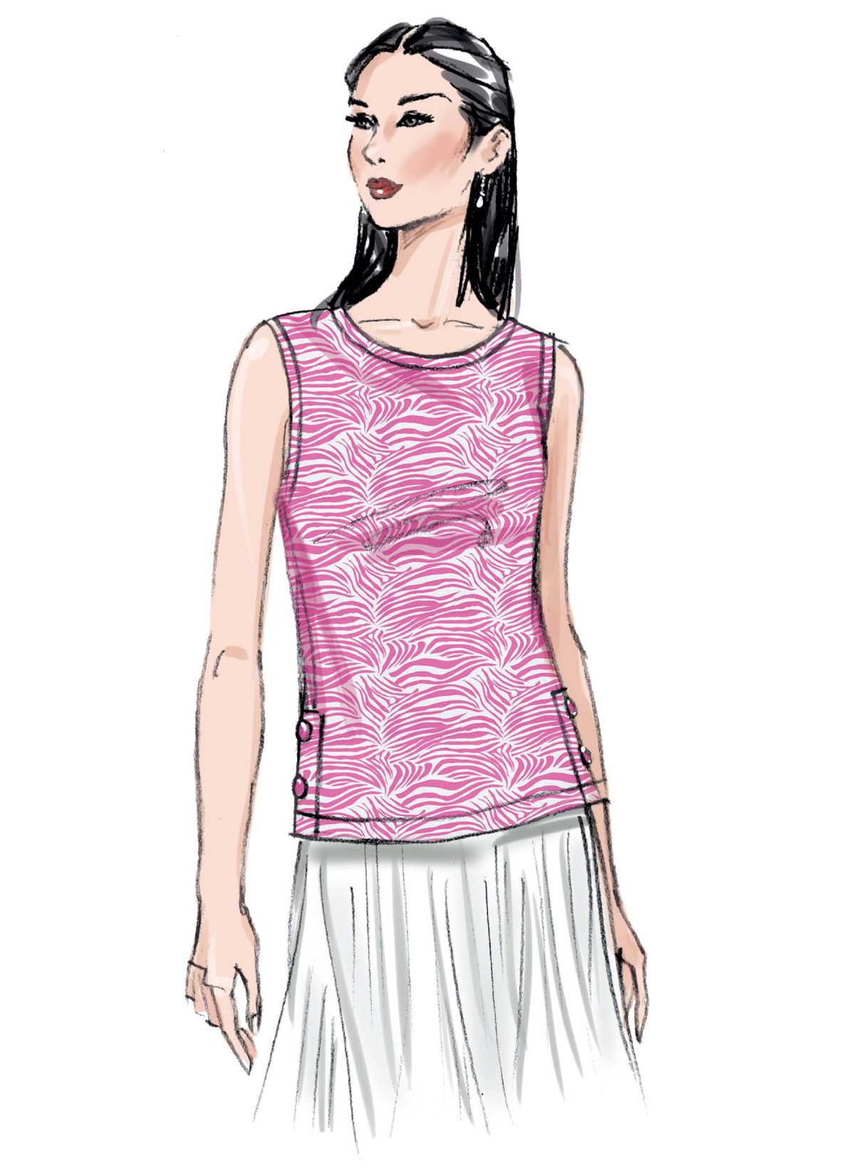 Butterick Sewing Pattern B6874 Misses' Knit Tops