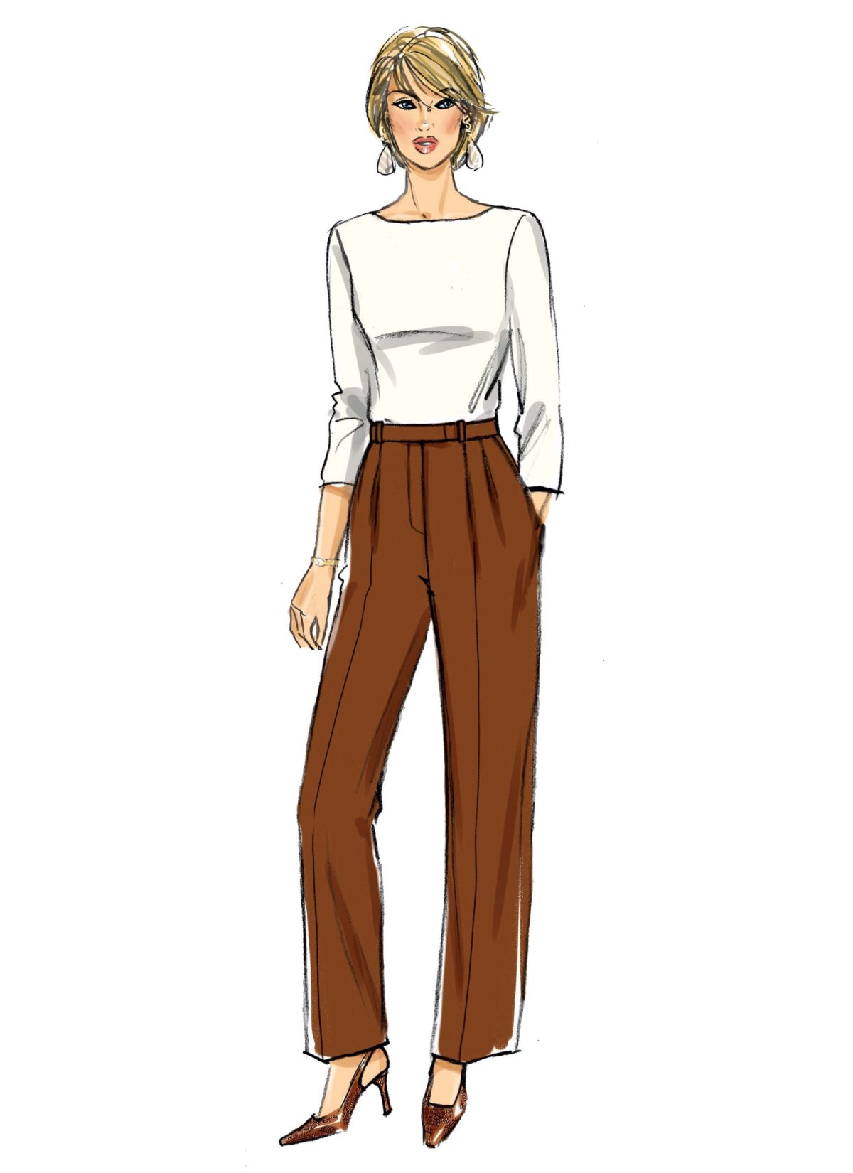 Butterick Sewing Pattern B6878 Palmer Pletsch Misses' Trousers and Shorts