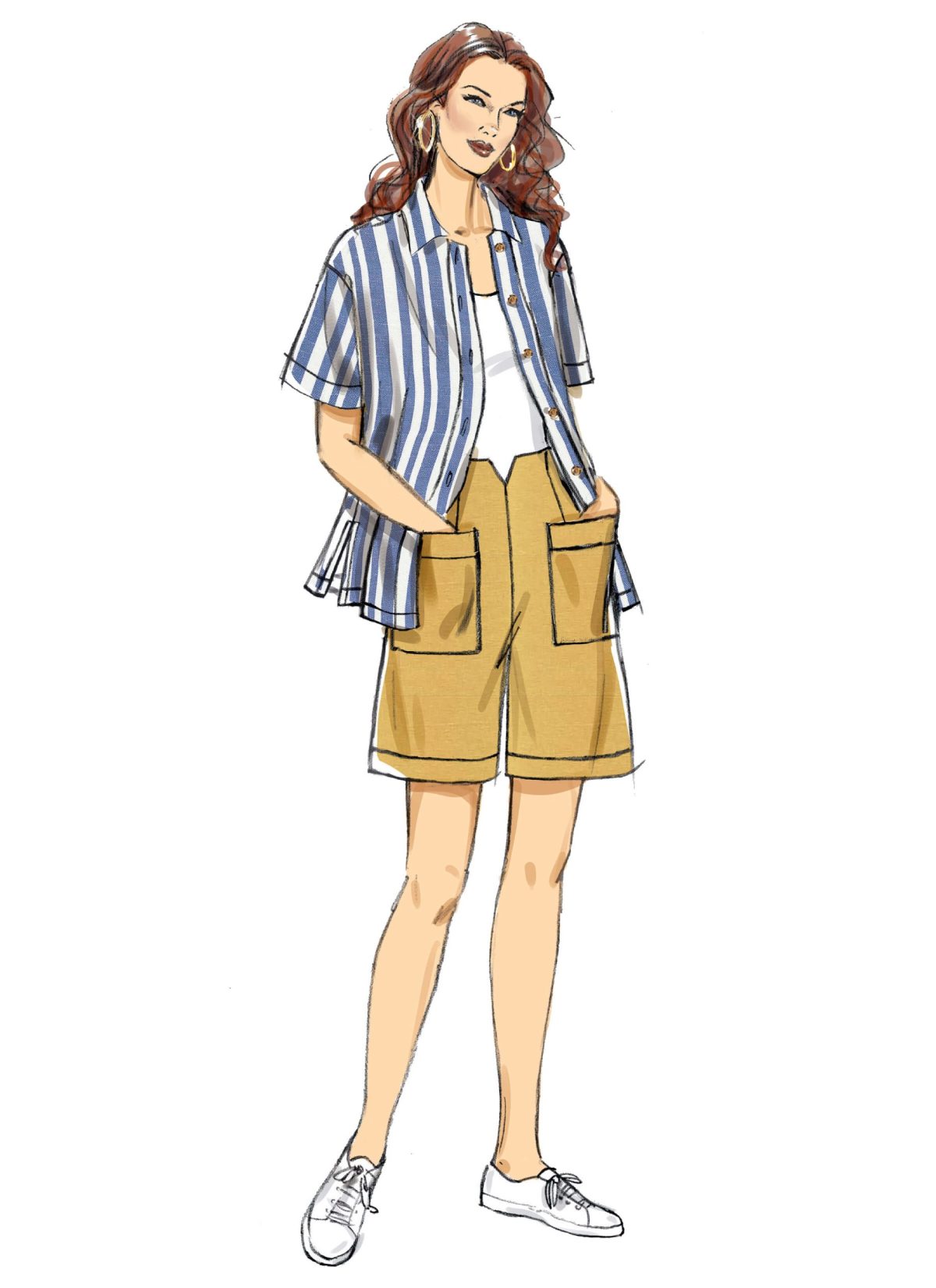 Butterick Sewing Pattern B6880 Misses' Shirts, Trousers and Shorts