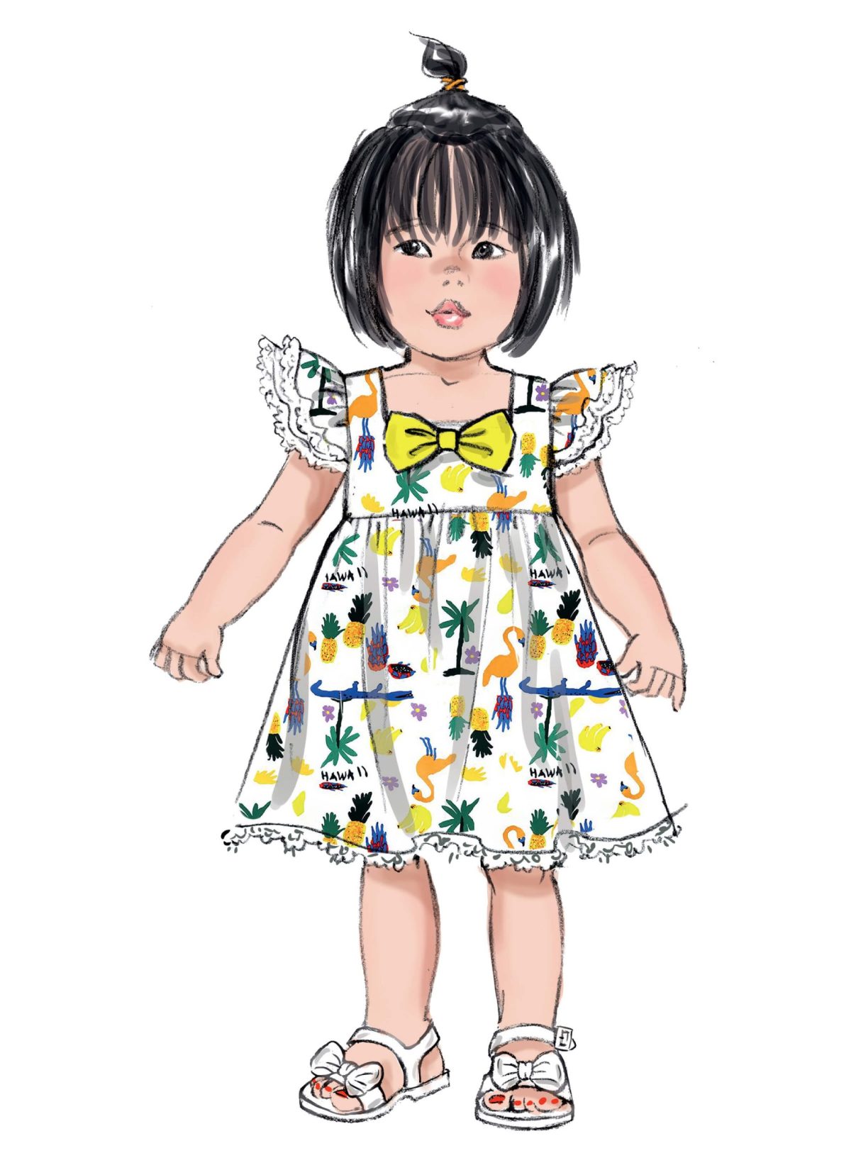 Butterick Sewing Pattern B6885 Toddlers' Dress