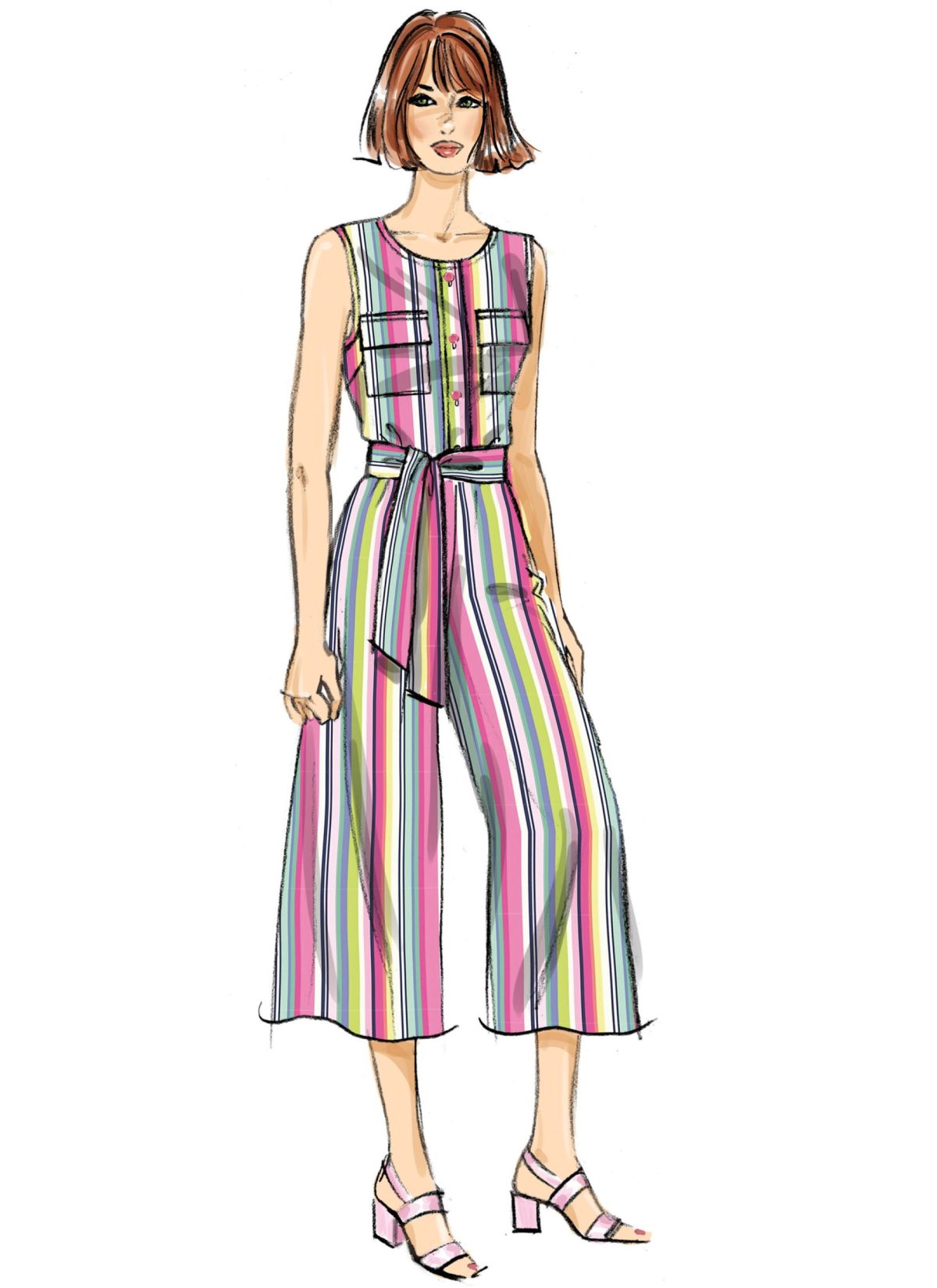 Butterick Sewing Pattern B6890 Misses' Dress, Jumpsuit and Sash
