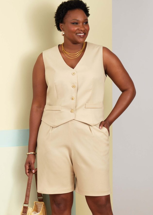 Butterick Sewing Pattern B6902 Lisette Women's Waistcoat, Trousers and Shorts