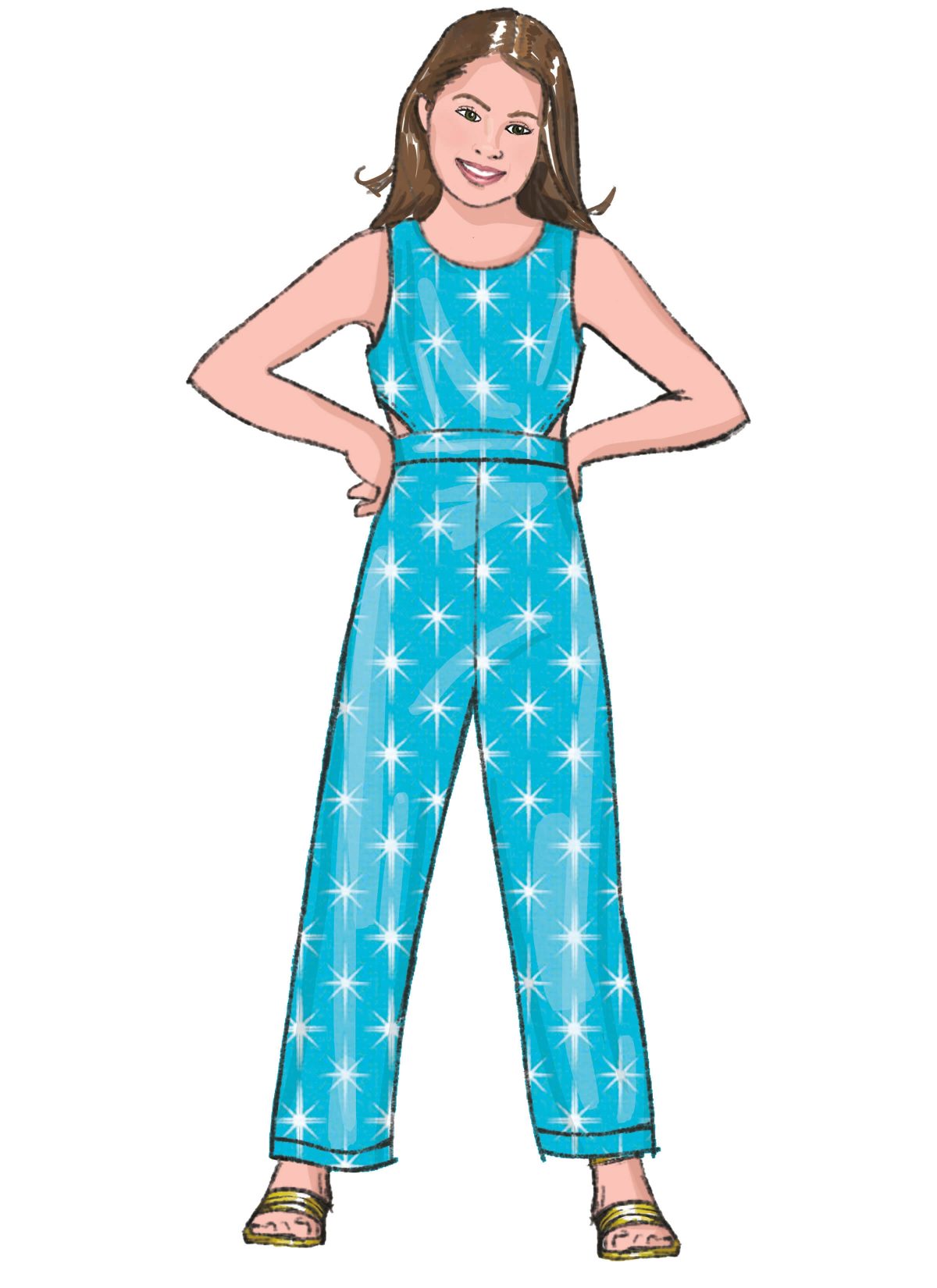 Butterick Sewing Pattern B6908 Girls' Dress, Jumpsuit and Romper