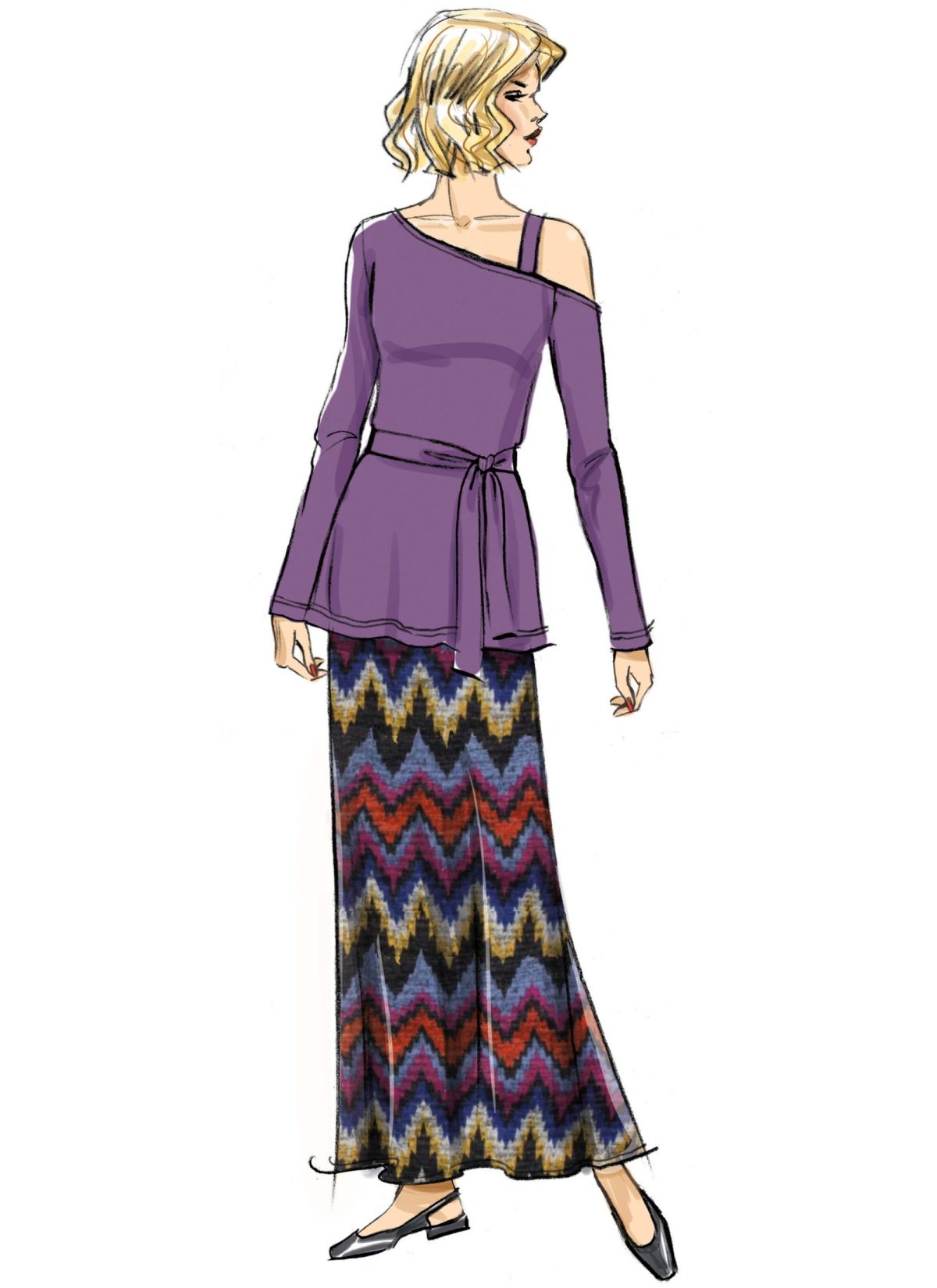 Butterick Sewing Pattern B6913 Misses' Knit Dress, Top, Skirt and Troussers