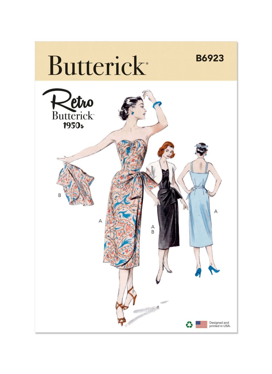 Butterick Sewing Pattern B6923 Misses' Dress and Bolero Jacket