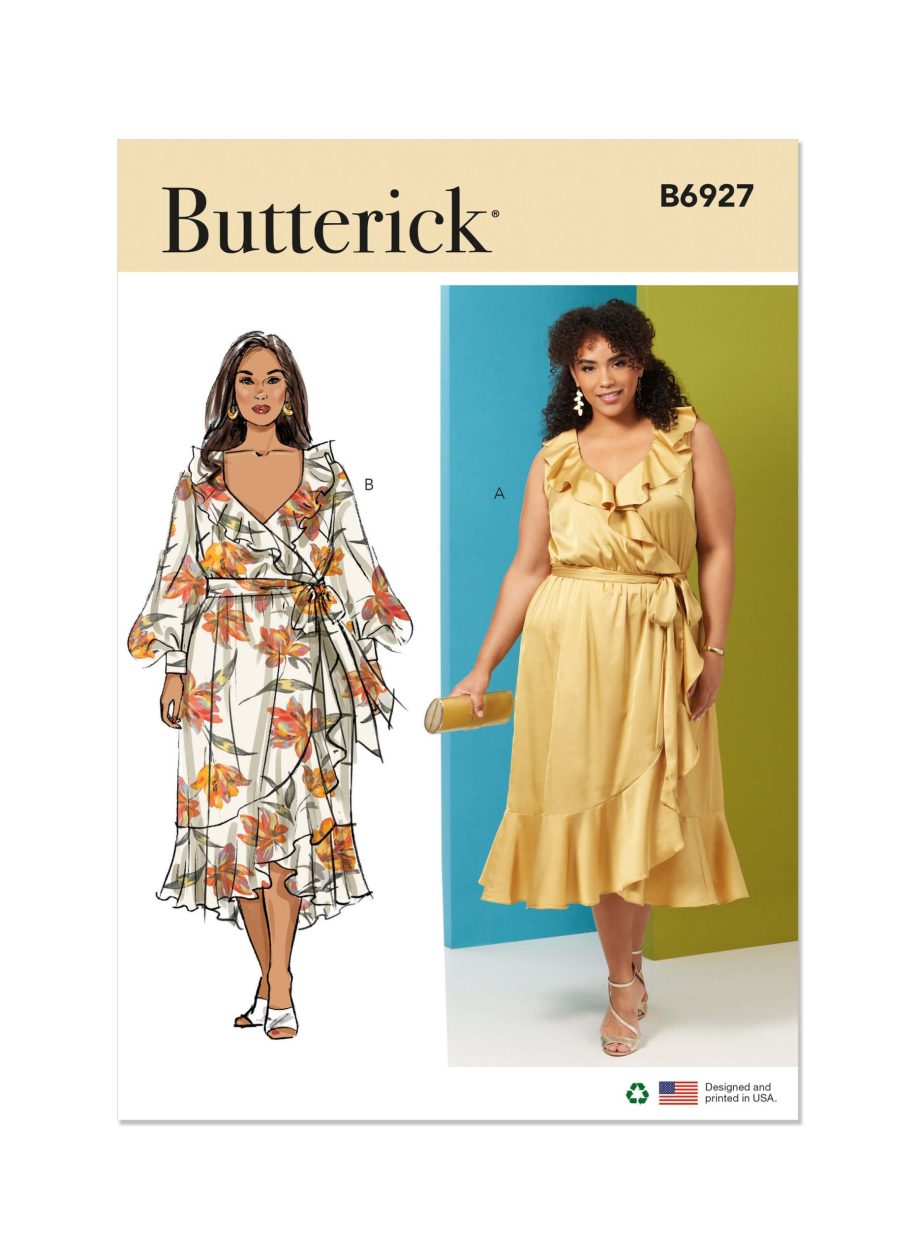 Butterick Sewing Pattern B6927 Women's Dress and Sash
