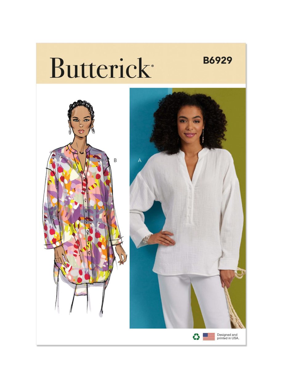 Butterick Sewing Pattern B6929 Misses’ Top and Tunic