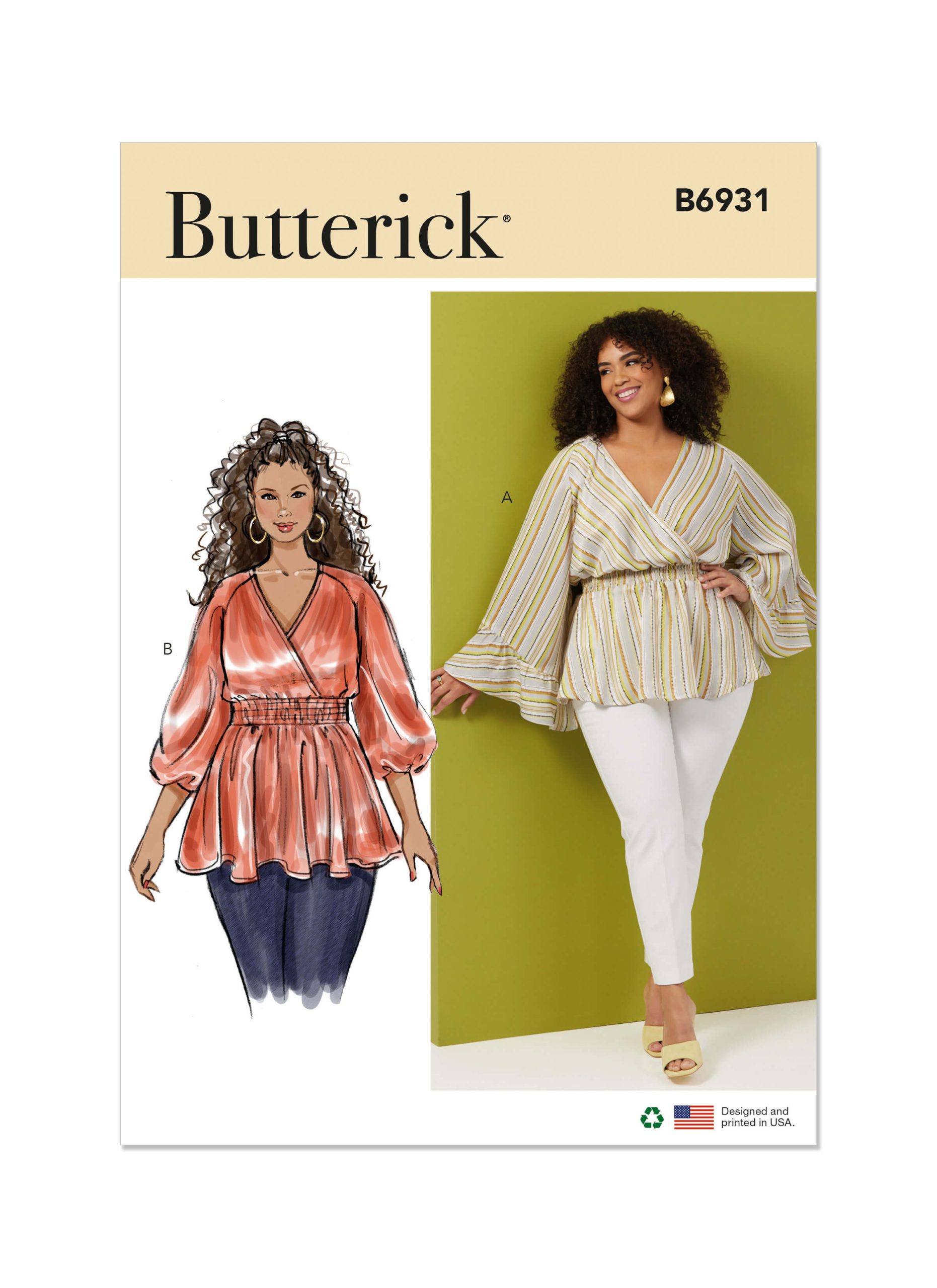 Butterick Sewing Pattern B6931 Women’s Top