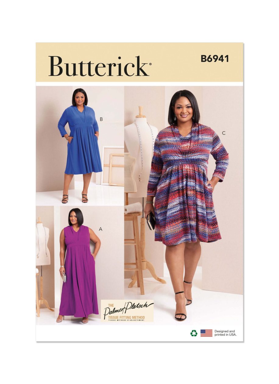 Butterick Sewing Pattern B6941 Women's Knit Dresses by Palmer/Pletsch