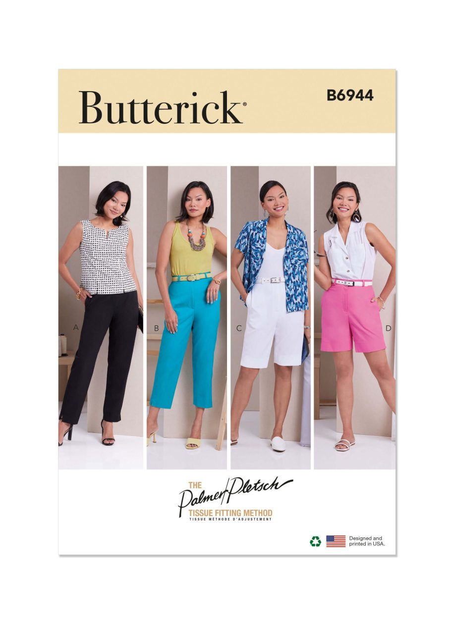 Butterick Sewing Pattern B6944 Misses' Trousers in Four Lengths by Palmer/Pletsch