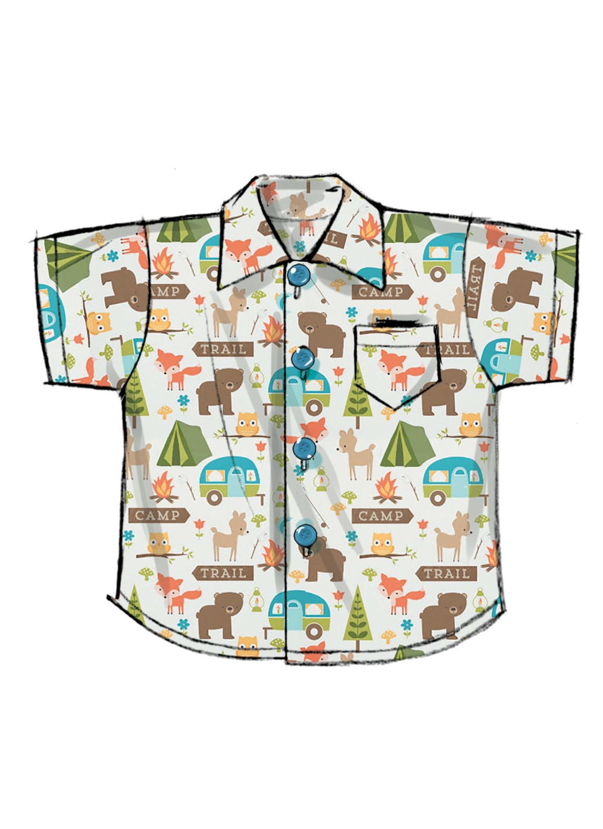 Butterick Sewing Pattern B6949 Babies' Shirts, T-Shirt, Trousers and Hat