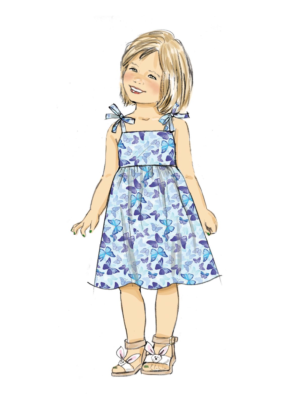 Butterick Sewing Pattern B6952 Children's Dresses, Tops, Shorts and Trousers