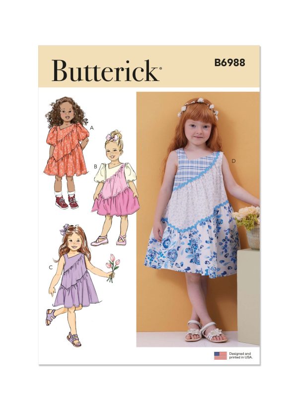 Butterick Sewing Pattern B6988 Children's Dresses
